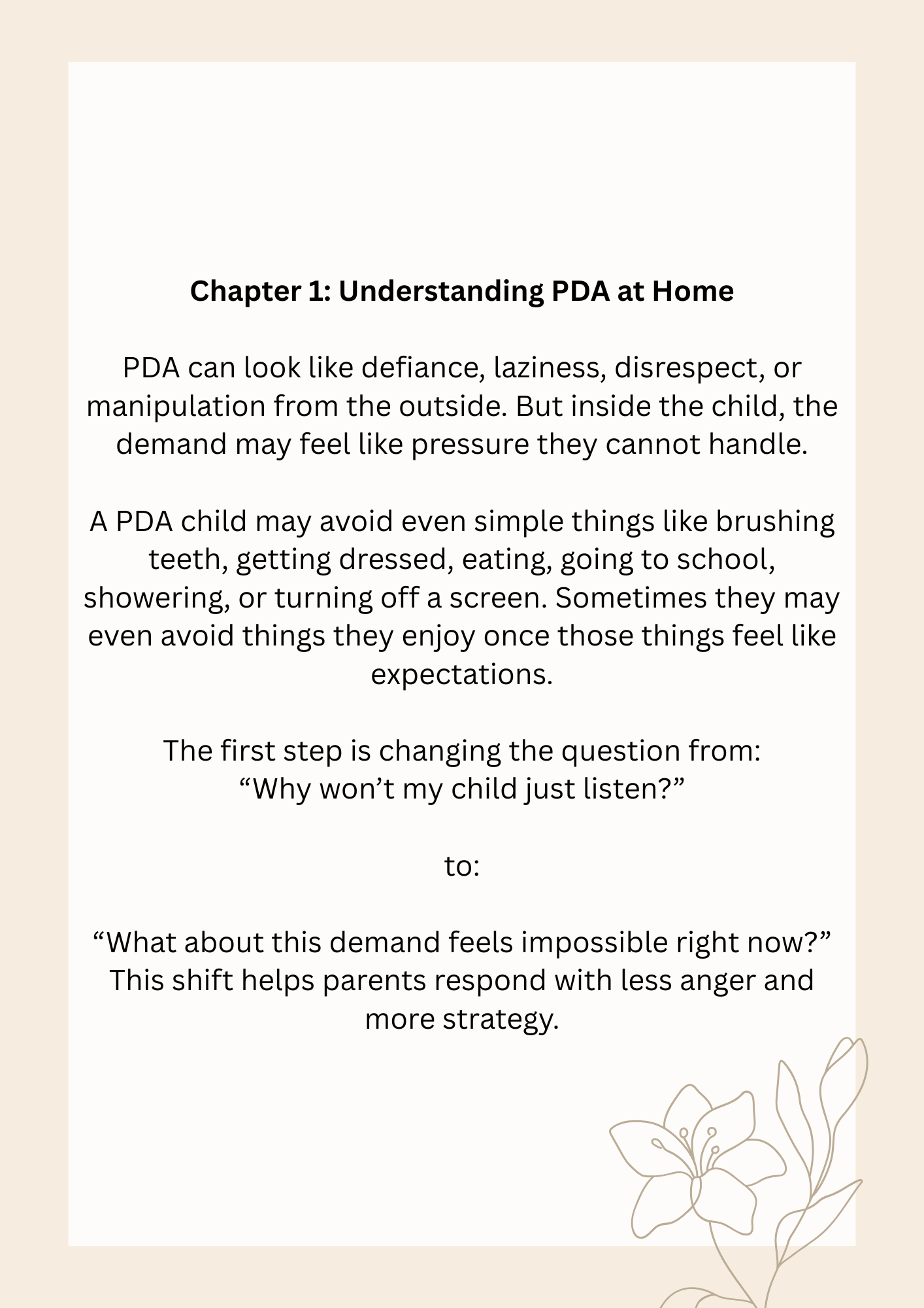Parents! Dealing with Pathological Demand Avoidance (PDA)?