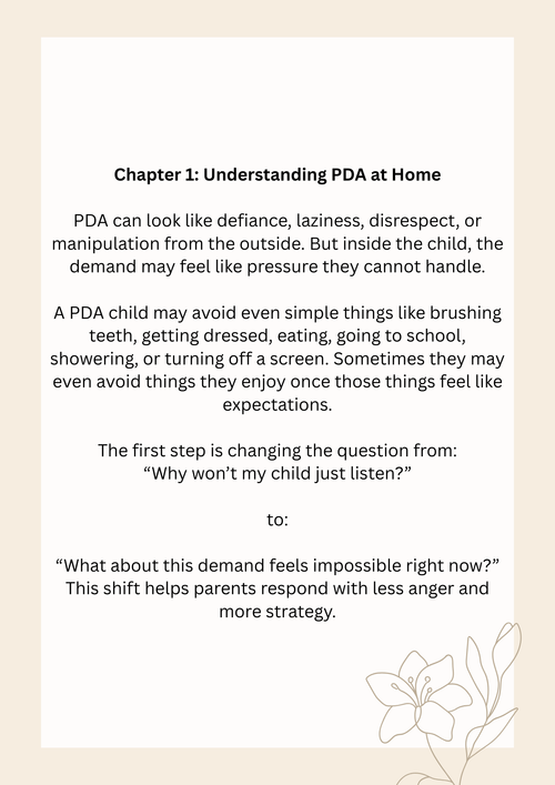 Parents! Dealing with Pathological Demand Avoidance (PDA)?